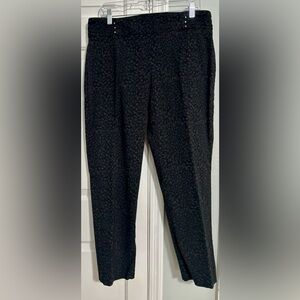 JM Collection Black and Gray Textured Pants